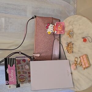 Kate Spade 10+ Piece Glittery Pink Crossbody Bag Gift Bundle